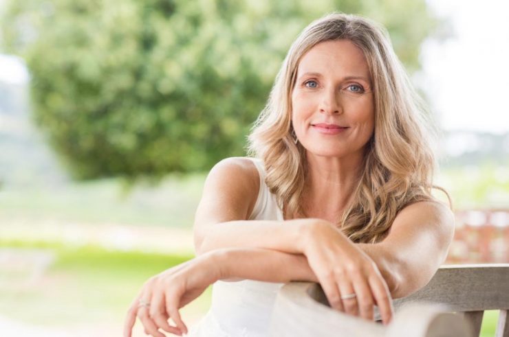 smiling middle aged woman