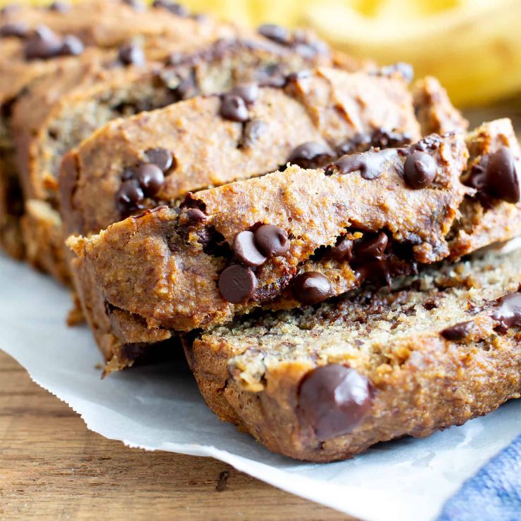 IGT1 Best Moist Chocolate Chip Banana Bread Recipe Vegan Gluten Free One Bowl 1